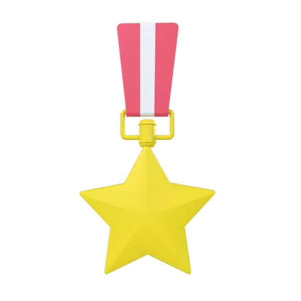 Star Medal 3D Graphic