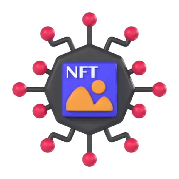 Virtual NFT Gallery 3D Graphic