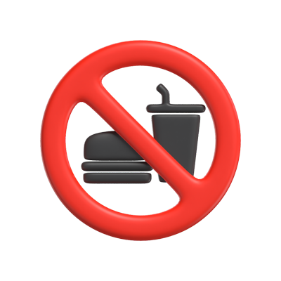 No Food Sign 3d Icon 3D Graphic