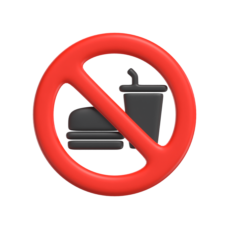 no food sign 3d icon 3D Graphic