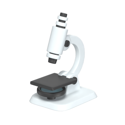 Microscope 3D Icon Model For Science 3D Graphic