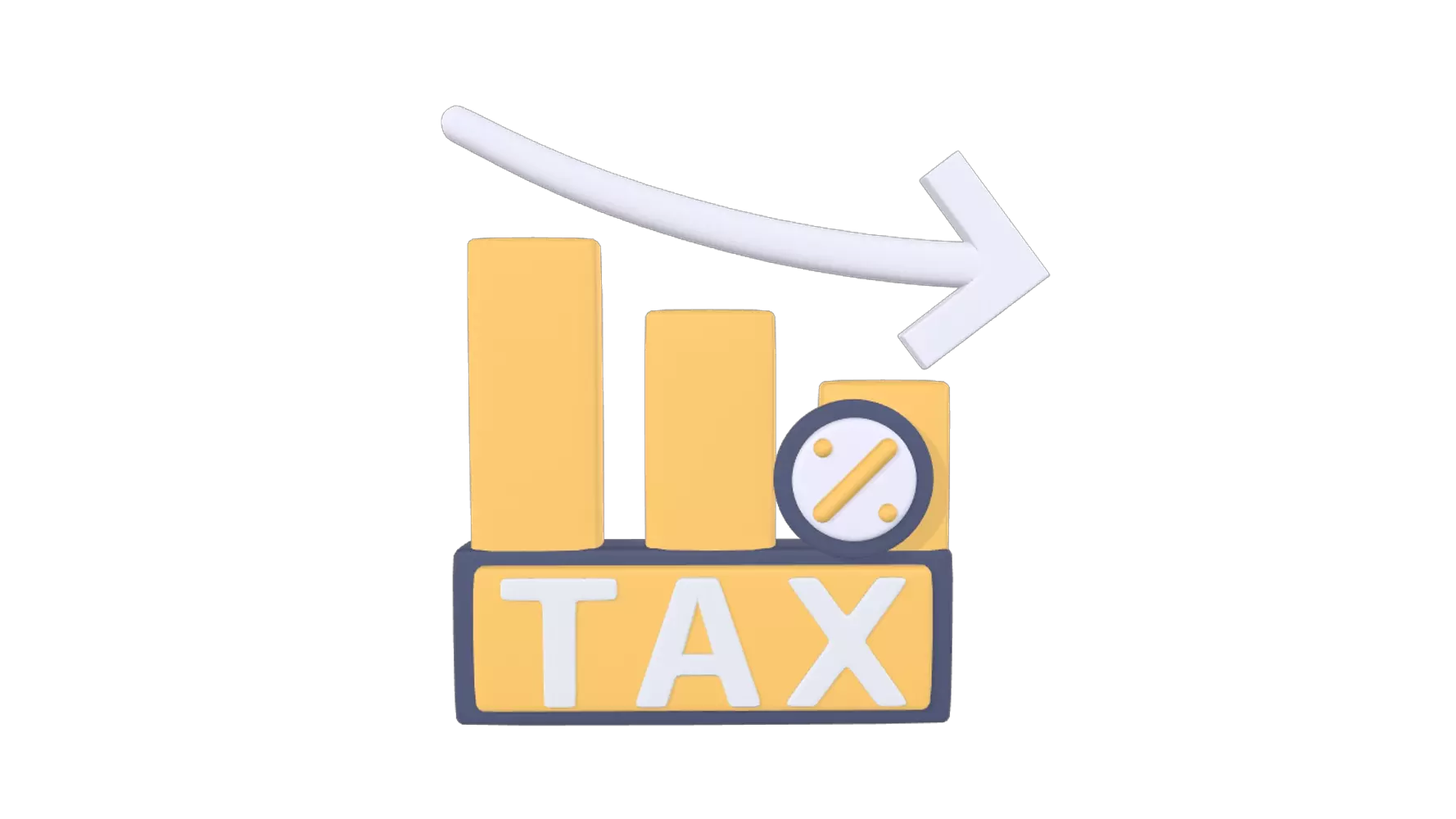 TAX Loss Chart 3D Graphic