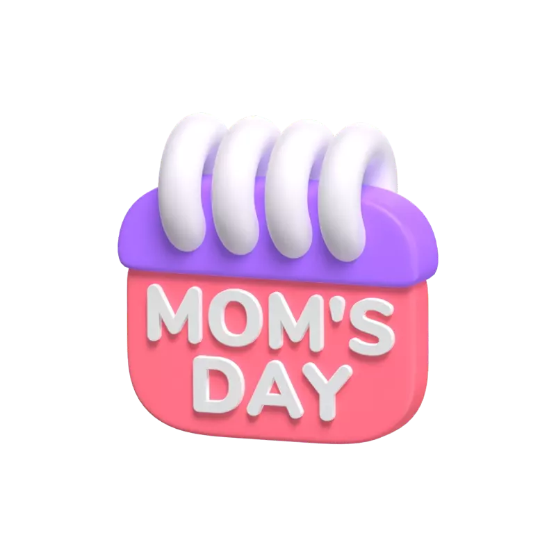 3D Mom's Day Calendar Model 3D Graphic