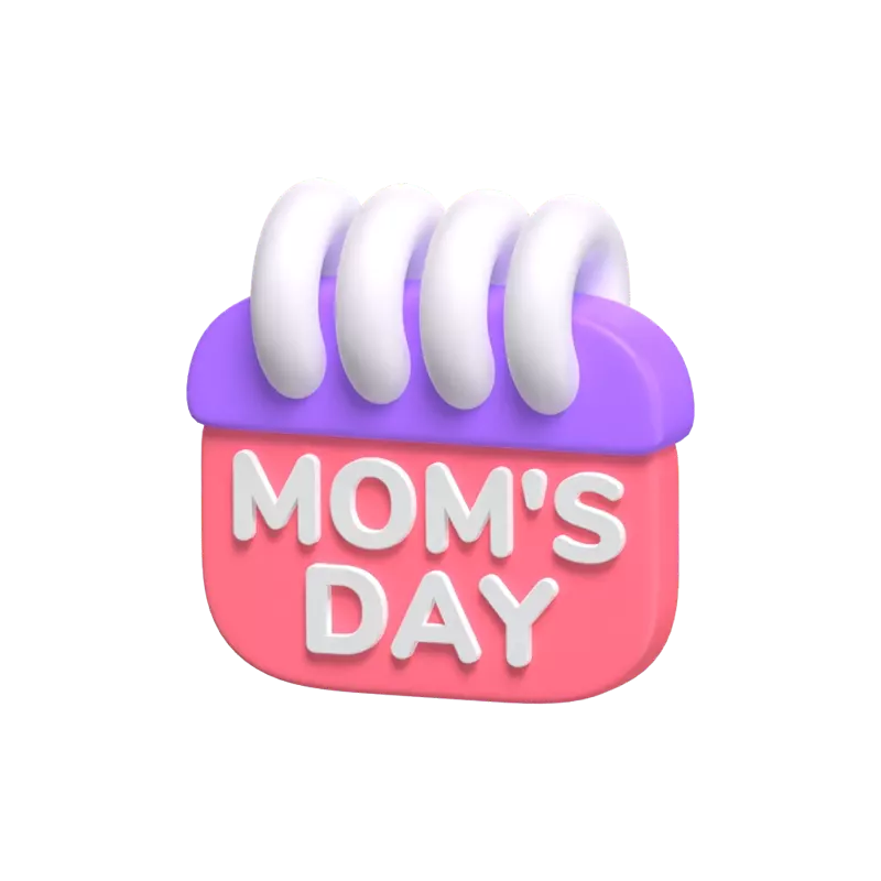 3D Mom's Day Calendar Model