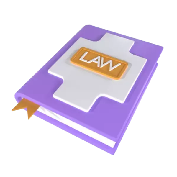 Law Book 3D Graphic