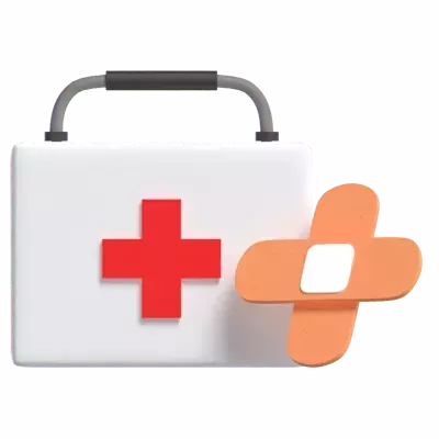 First aid 3D Illustration
