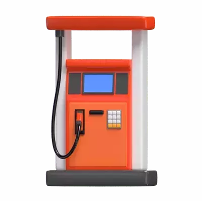 3D Gas Pump Model Fueling Station  3D Graphic