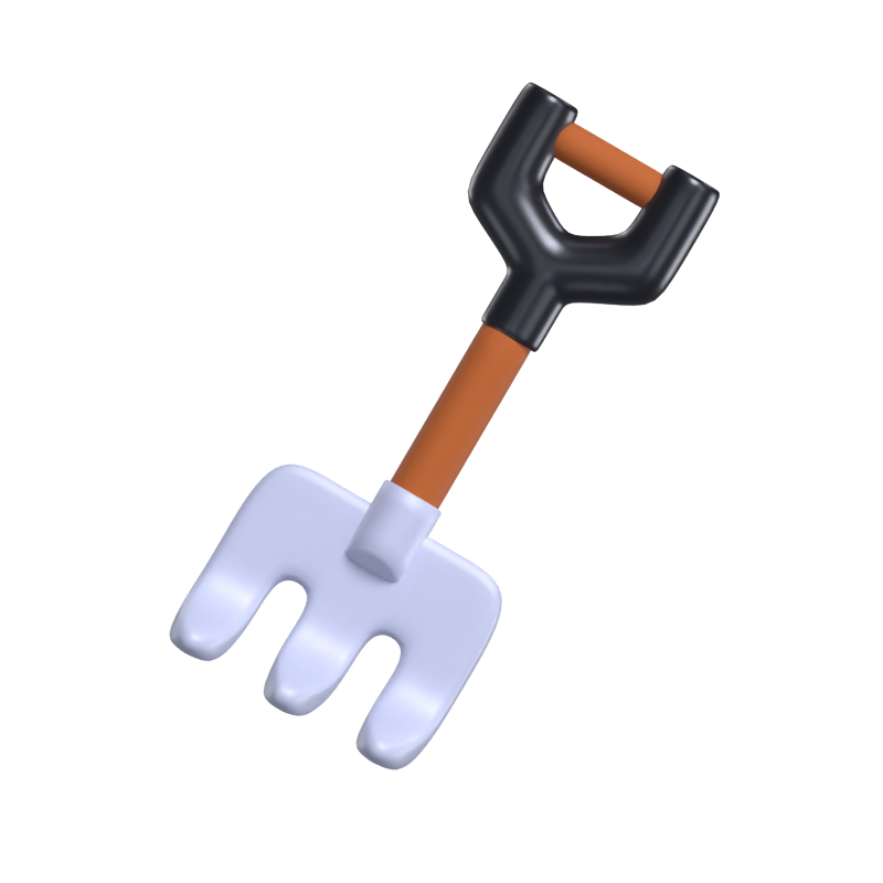 Rake Gardening Tool 3D Model