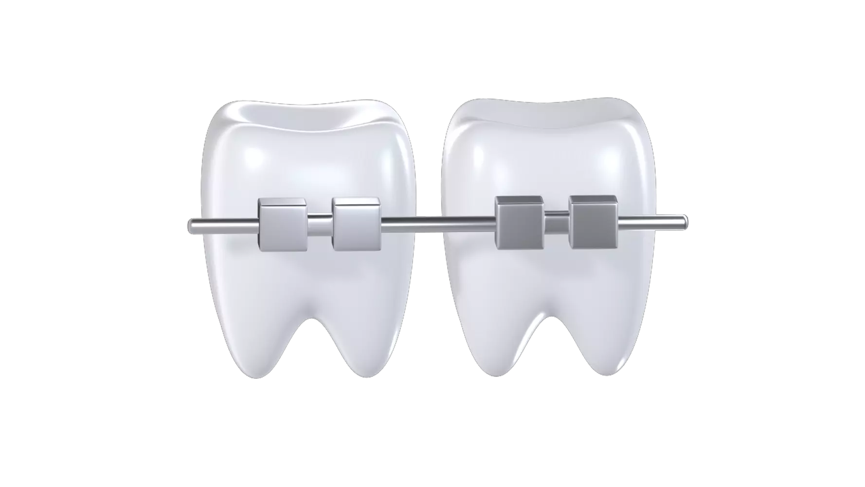 Teeth Brackets 3D Graphic