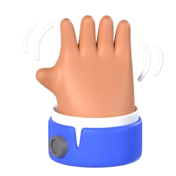 Hello Hand 3D Graphic