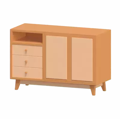Buffet Cabinet 3D Graphic