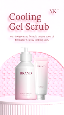 Beauty Podium for Skincare Product with Beauty Vibes 3D Template