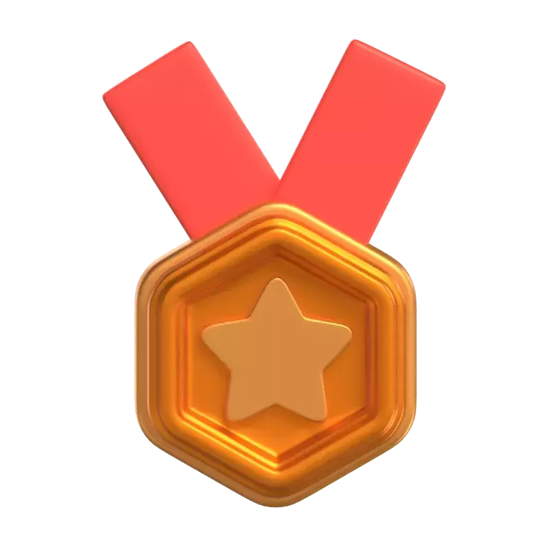 Gold Medal 3D Graphic