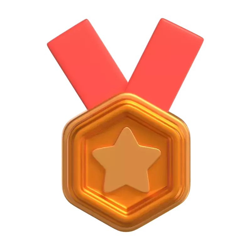 Medalha de ouro 3D Graphic