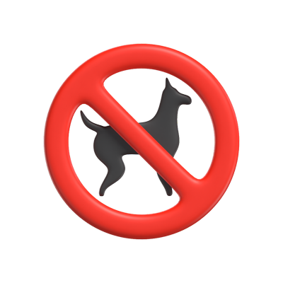 No Pets Sign 3d Icon 3D Graphic