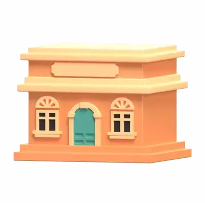 Spanish Restaurant Building 3D Icon Model 3D Graphic