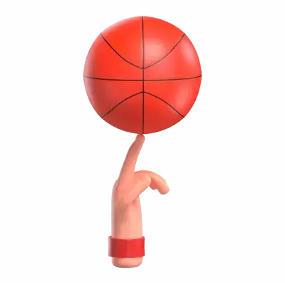Spinning Basketball 3D Graphic