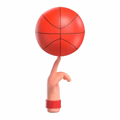 Baloncesto giratorio 3D Graphic