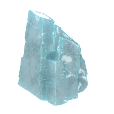 Large Ice Rock 3D Model For Glacial Environment 3D Graphic
