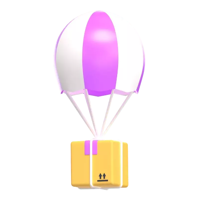 Balloon Delivery 3D Graphic