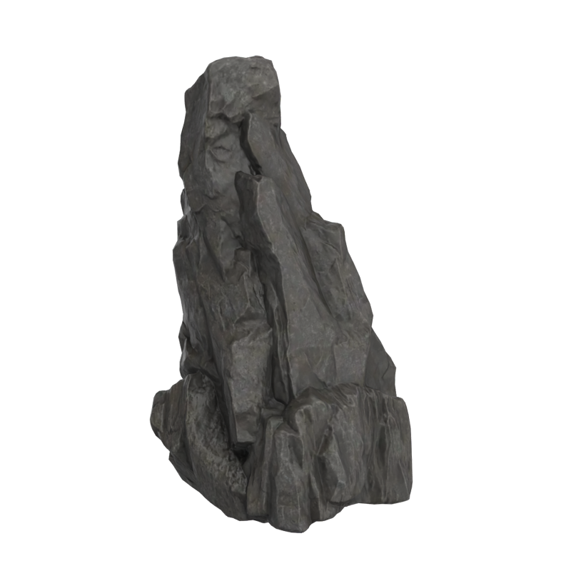 3D Long Pointy Rock For Cliffs 3D Graphic