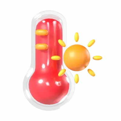 Hot Temperature 3D Graphic