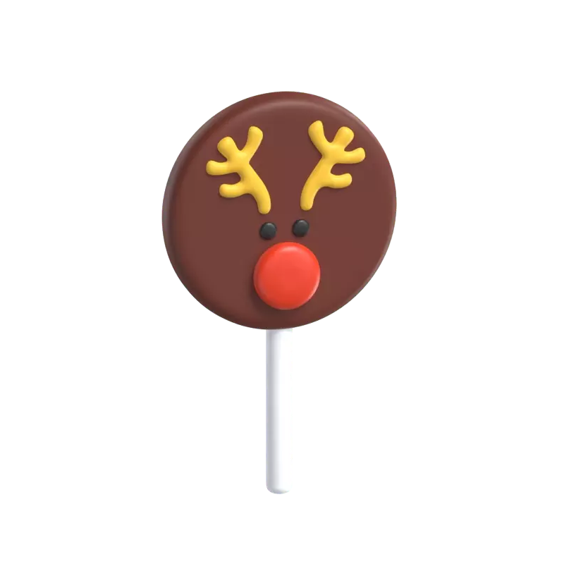 Reindeer lollipop 3D Graphic