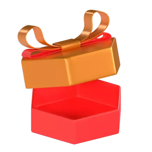 Gift Box Opened 3D Graphic