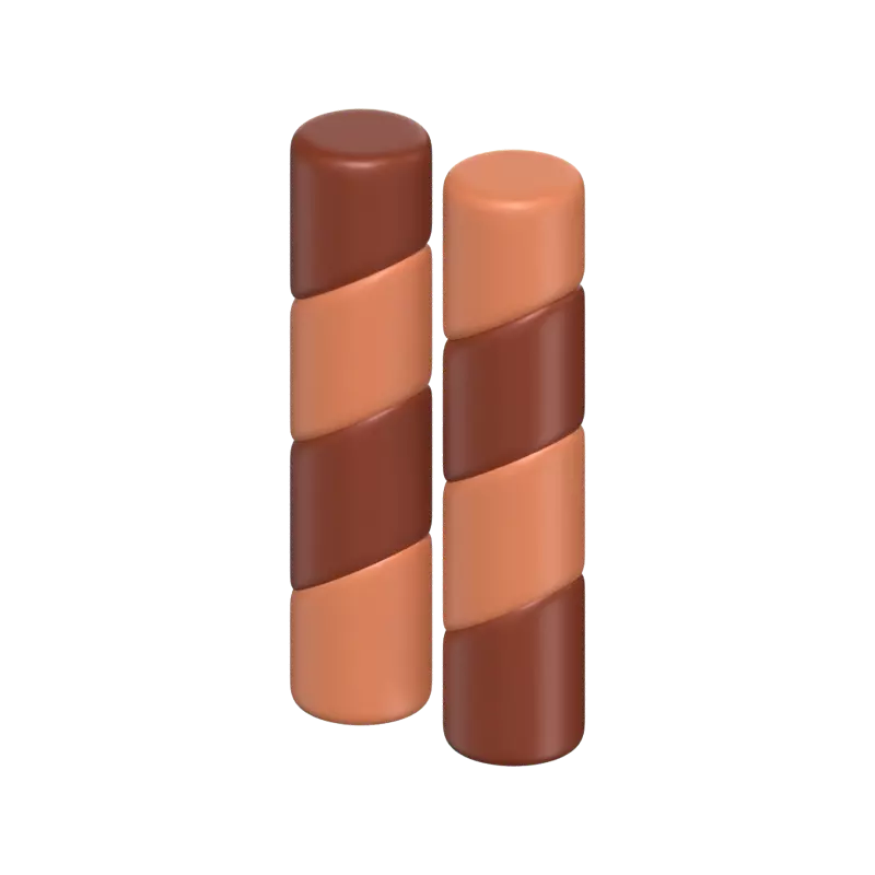 Modelo 3D de palitos de wafer de chocolate 3D Graphic