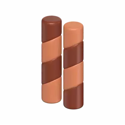 Chocolate Wafer Sticks 3D Model 3D Graphic