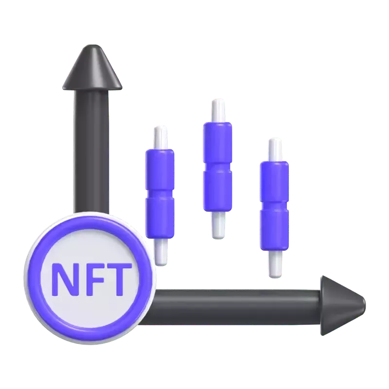NFT Trading 3D Graphic