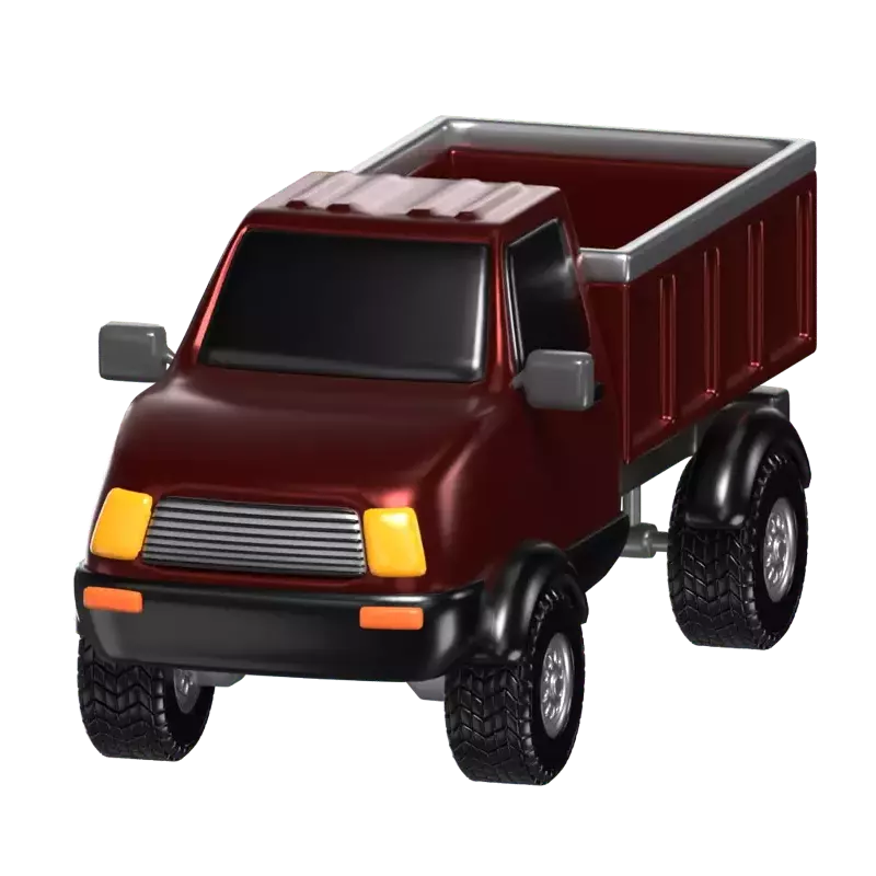 3D Truck Model Robust Commercial Transport 3D Graphic