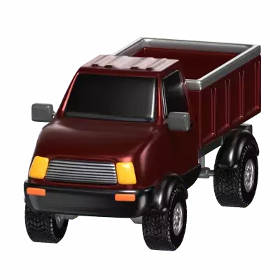 3D Truck Model Robust Commercial Transport 3D Graphic