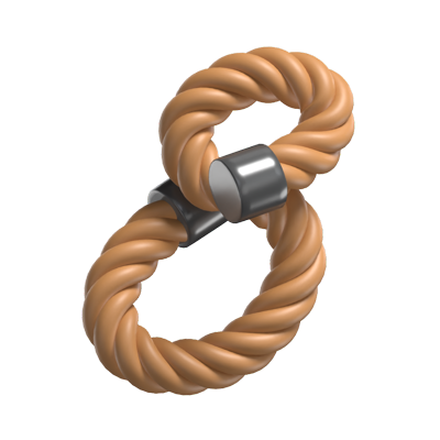 3D Number 8 Shape Rope Text 3D Graphic