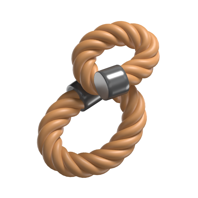 3D Number 8 Shape Rope Text 3D Graphic