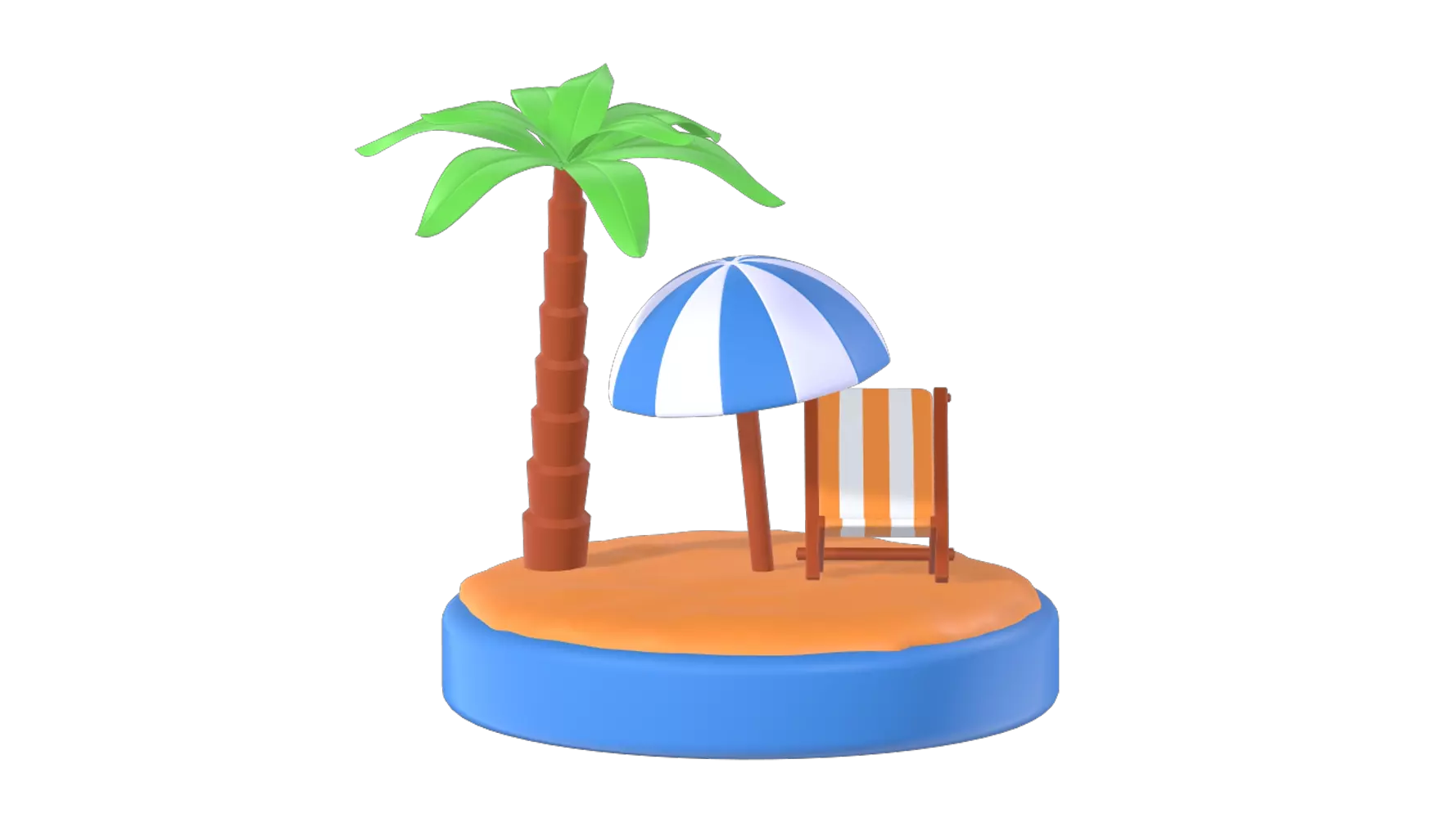 Beach 3D Graphic