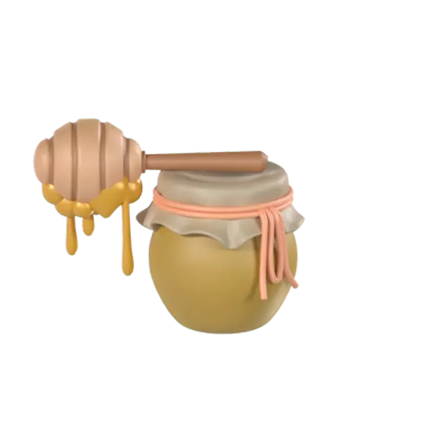 Honey Jar 3D Graphic