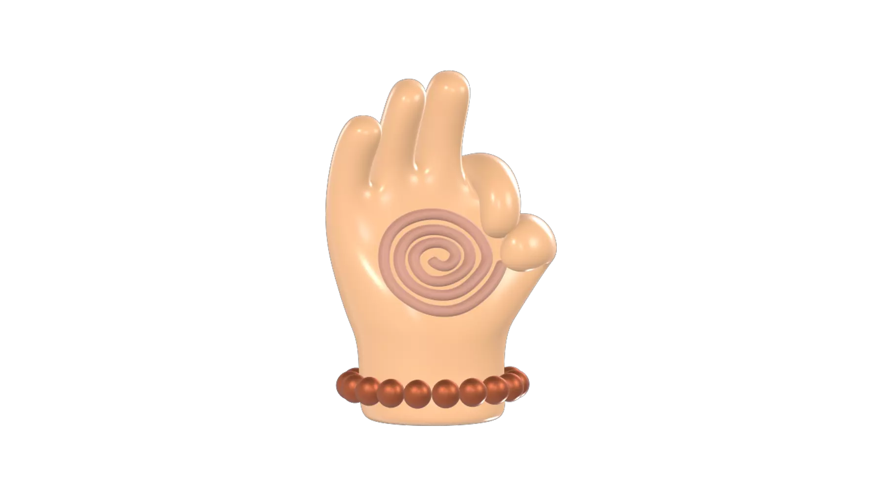 Hand With Symbol 3D Graphic
