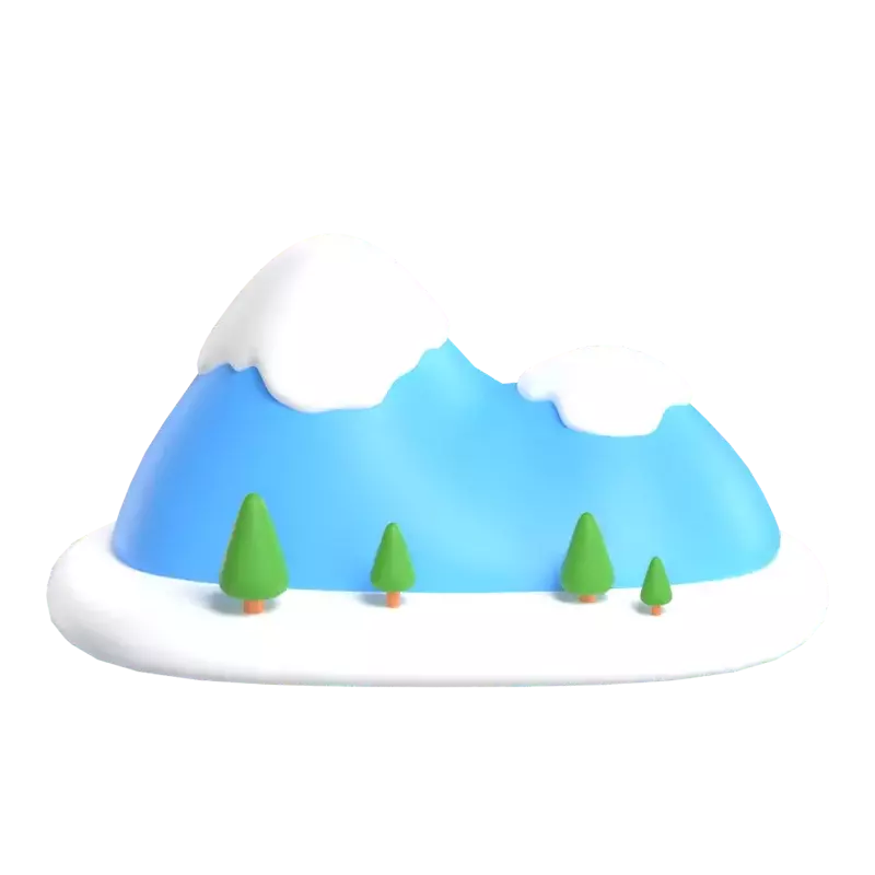 Montanha de neve 3D Graphic