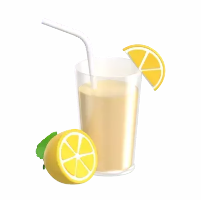 Lemon Juice 3D Graphic