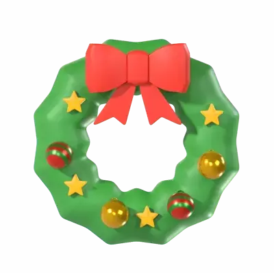 Christmas Wreath 3D Graphic