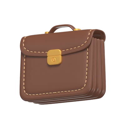 Briefcase 3D Model For Office Work 3D Graphic