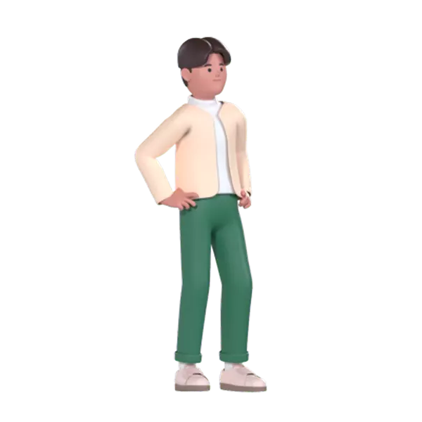 Man Posing 3D Graphic