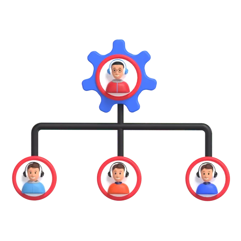 Game Team Management 3D Graphic