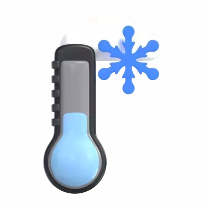 Cold Temperature 3D Graphic