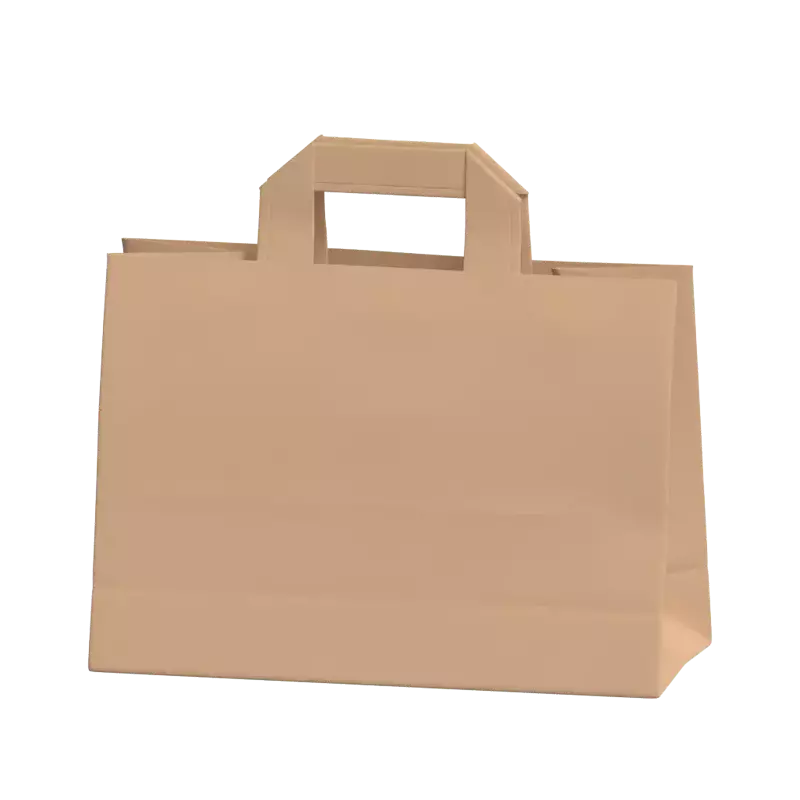 Big Craft Paper Bag With Handles 3D Model 3D Graphic