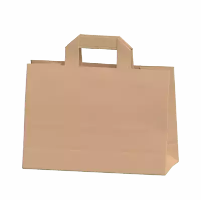 Big Craft Paper Bag With Handles 3D Model 3D Graphic