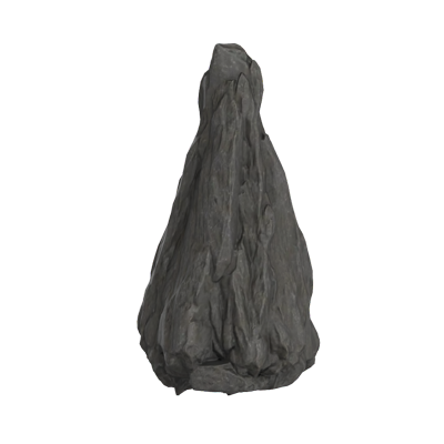 3D Long Conical Rock Model 3D Graphic