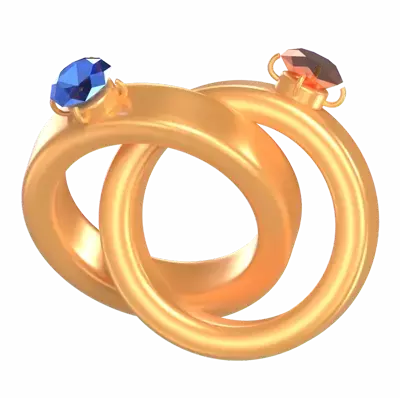 Couple Ring 3D Graphic