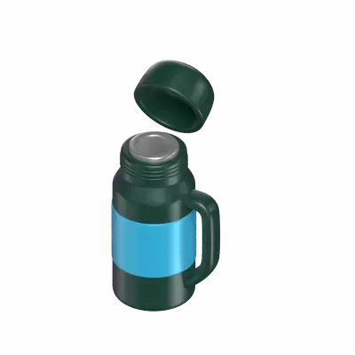 3D Opened Thermos For Saving Hot Water 3D Graphic